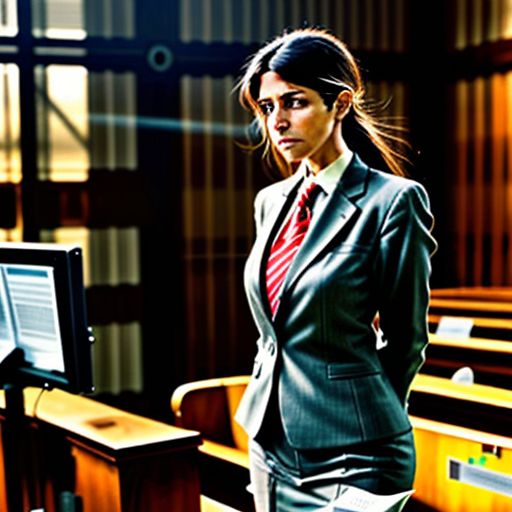 Lawyer in Courtroom